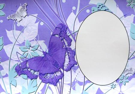 Lilac Floral Butterfly Insert 2 by Selina Dittmann