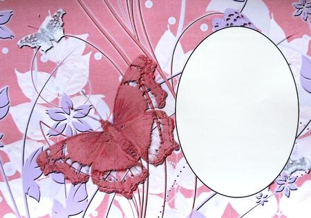 Pink Floral Butterfly Insert 1 by Selina Dittmann