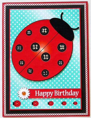Buttons Ladybird Birthday by Selina Dittmann
