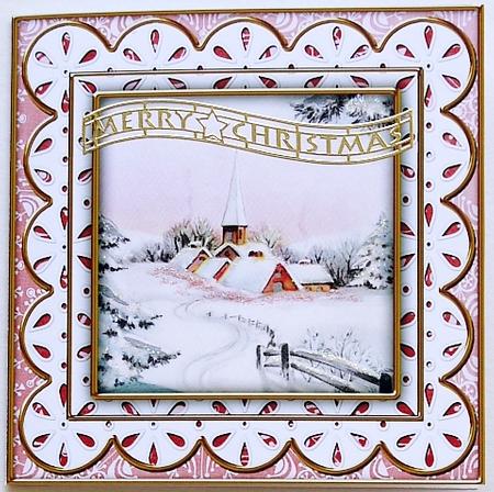 Pink Church Anglaise 5in Picture Cut and Fold Card by Selina Dittmann