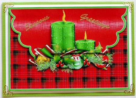 Green Christmas Candles by Selina Dittmann
