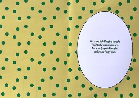 Green Spotty Baby Insert by Selina Dittmann