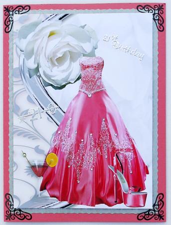 Pretty Pink Dress, Shoes and Champagne A4 by Selina Dittmann