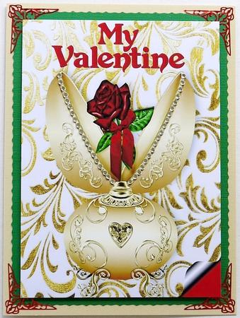 Beautiful Gold Faberge Egg with Single Red Rose A4 by Selina Dittmann