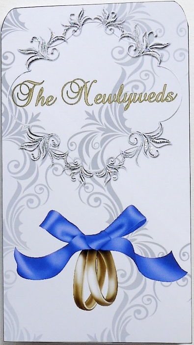 Money Envelope Wedding Rings Purple Bow by Selina Dittmann