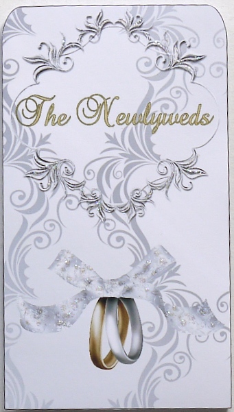 Money Envelope Wedding Rings White Bow 3 by Selina Dittmann