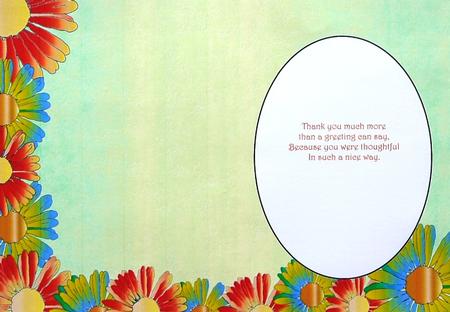 Orange/blue Green Daisy Insert by Selina Dittmann