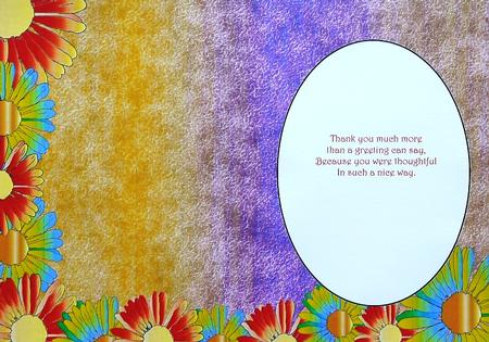 Green/blue and Orange Daisy Insert by Selina Dittmann