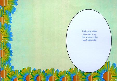 Blue and Green Daisy Insert by Selina Dittmann