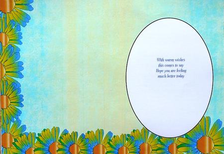 Green and Blue Daisy Insert 2 by Selina Dittmann