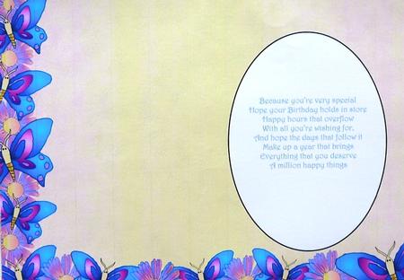 Blue and Purple Floral Butterfly Insert by Selina Dittmann