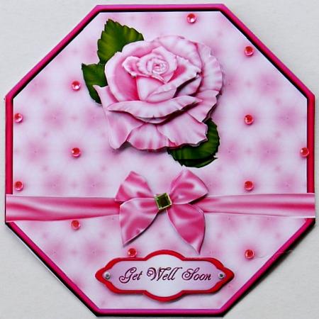 Pink Rose Shaped Card by Selina Dittmann