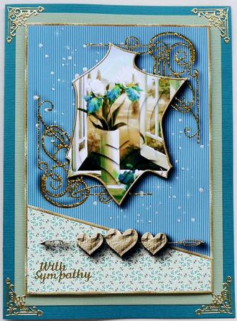 Blushing Iris Card Topper 3 by Selina Dittmann