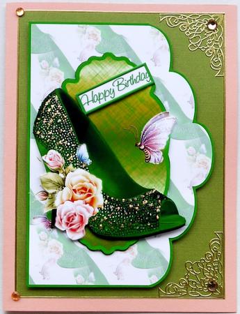 Emerald Floral Shoe by Selina Dittmann