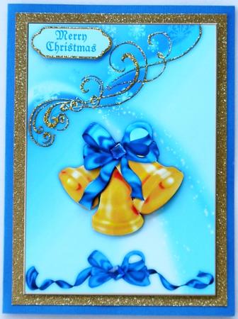Golden Bells A5 Card Front with Step by Step by Selina Dittmann