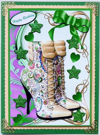 Lucky Me in My Green Paisley Boots by Selina Dittmann