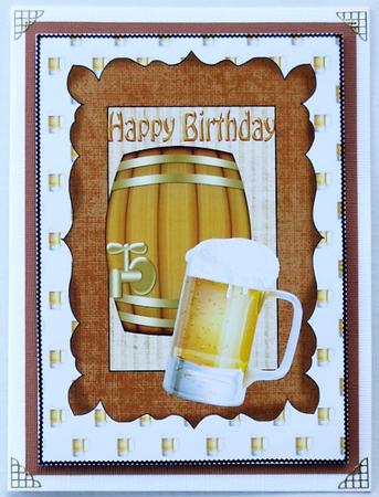 Beer Barrel and Pint of Beer for Birthday A4 by Selina Dittmann