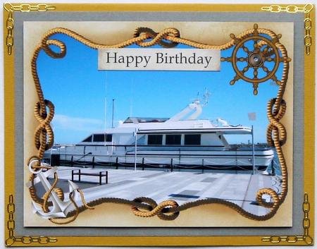 Yacht Framed A4 by Selina Dittmann