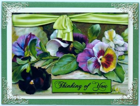 Pansy x 2 Quick Cards by Selina Dittmann