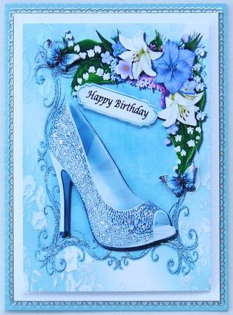 Lovely Light Blue Shoe & Flowers by Selina Dittmann