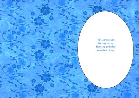 Sun Faded Floral Insert Dark Blue by Selina Dittmann