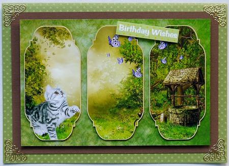 'sweet Games' Kitten Card Topper by Selina Dittmann