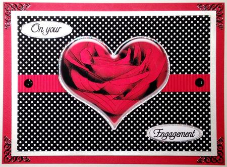 Romantic Roses Quick Card with Heart Shaped Pyramage by Selina Dittmann