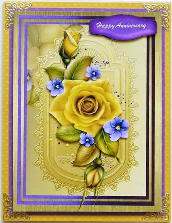 Lovely Golden Plaque and Yellow Roses by Selina Dittmann