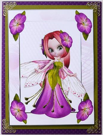 Flower Fae Fuschia A4 by Selina Dittmann