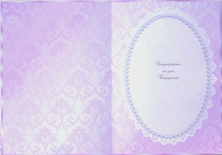 Mauve Damask, White Lace and Pearl Insert by Selina Dittmann