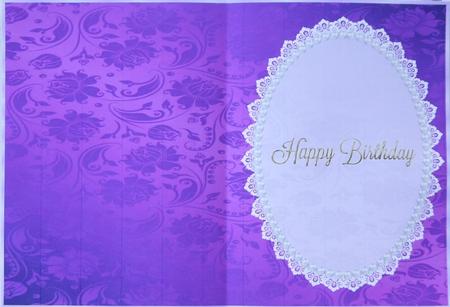 Jazzy Purple Floral, Lace and Pearl Insert 2 by Selina Dittmann