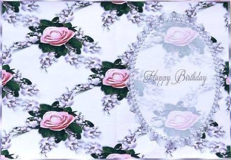 Pink Rose Spray, Silver Lace, and Pearl Insert 3 by Selina Dittmann