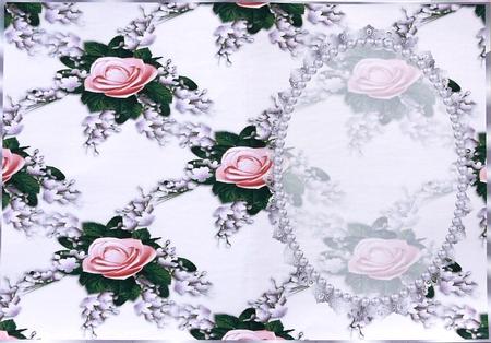 Pink Rose Spray, Silver Lace, and Pearl Insert by Selina Dittmann