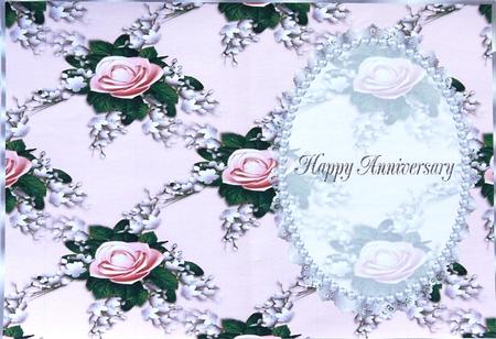 Pretty Pink Rose Spray, Lace and Pearl Insert 4 by Selina Dittmann