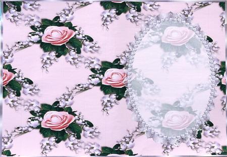 Pretty Pink Rose Spray, Lace and Pearl Insert by Selina Dittmann