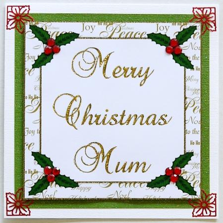 Merry Christmas Mum 8x8 Topper & Decoupage by Selina Dittmann