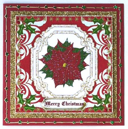 Poinsettia on Double Frames Large Topper 4 by Selina Dittmann
