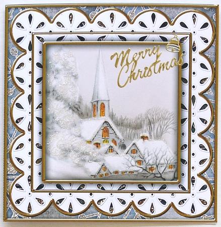 Ice Church Anglaise 5in Cut and Fold Card by Selina Dittmann