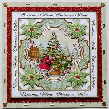 Decorate Tree Christmas Wishes Lattice Corner 8in Topper by Selina Dittmann