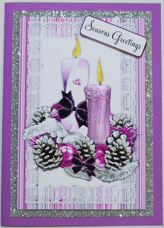 Pink and Black Christmas Candles by Selina Dittmann