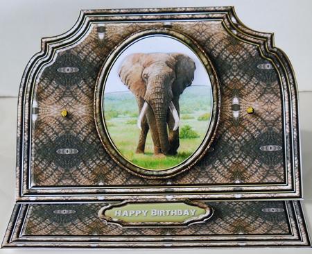 Stunning Elephant Easel Card by Selina Dittmann