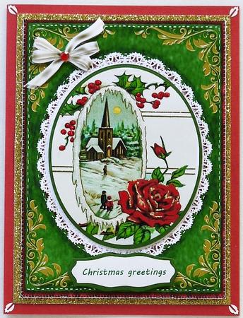 A5 Lovely Christmas Church Scene  by Selina Dittmann