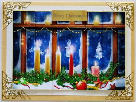 Beautiful Christmas Window Scene Side Stacker by Selina Dittmann