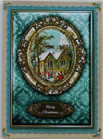 Christmas Church Scene Quick Card by Selina Dittmann