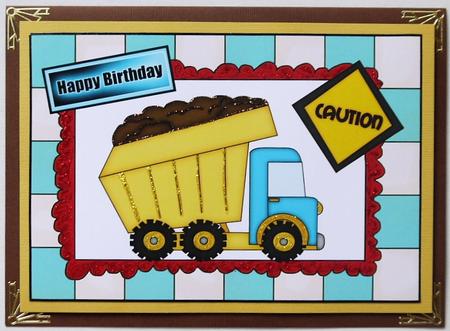 Dumper Truck in Blue Frame A4 by Selina Dittmann