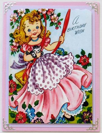 Little Girl on a Swing! A4 Topper by Selina Dittmann