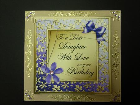 Floral Elegance Birthday Daughter Wavy Spiral Side Stacker by Selina Dittmann