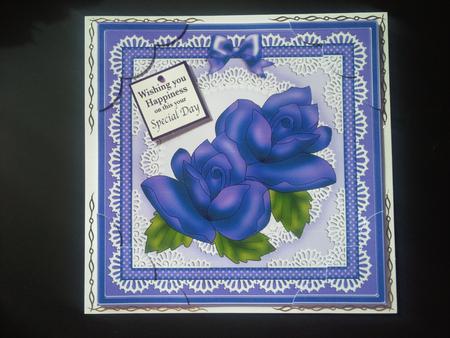 8 x 8 Just Roses Scalloped Corner Topper by Selina Dittmann