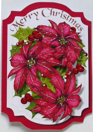 Print. Cut, and Fold Beautiful Poinsettias and Holly by Selina Dittmann
