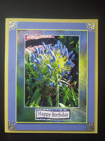 Purple Floral Diamond Pyramid Hapy Birthday with Sympathy A by Selina Dittmann